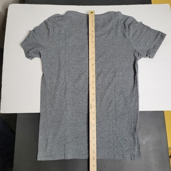 ON THE BYAS Short Sleeve Shirt With Pocket Men's Small Grey Red - Picture 3 of 9